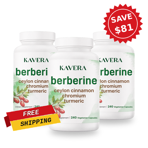 KAVERA Berberine - Exclusive Bonus Offer (3 Bottles)