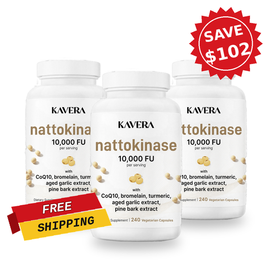 KAVERA Nattokinase - Exclusive Bonus Offer #2 (3 Bottles)